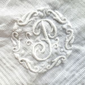 Antique Hanky with "P" Monogram